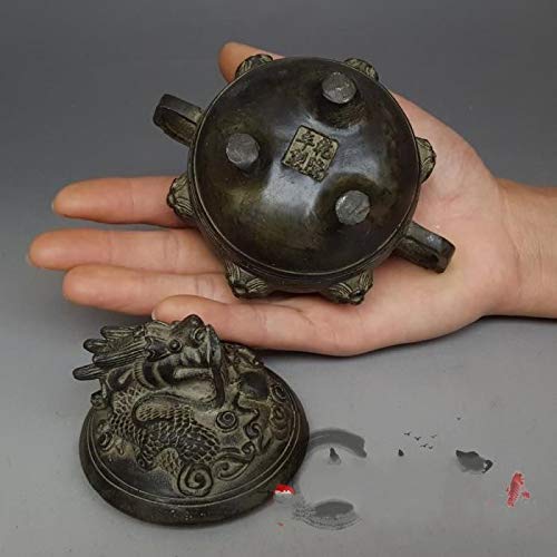 Amazon｜LAOJUNLU アンティーク銅製 九龍香炉 お香立て 香炉